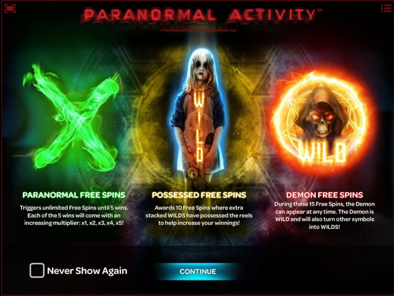 Paranormal Activity slot isoftbet